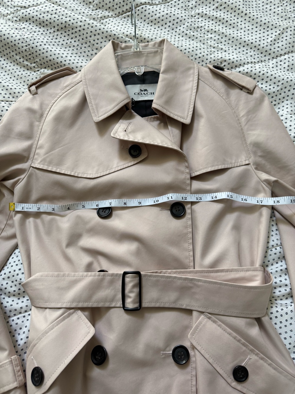 Coach short trench coat- size small - Picture 6 of 6